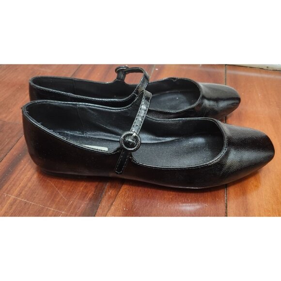 Steve Madden Black Patent Mary Jane Flats Square Toe Balletcore Shoes Size 9.5 - Picture 6 of 11